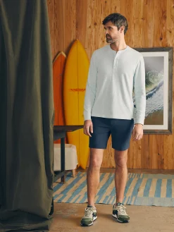 T-Shirts & Henleys^Faherty Brand Sunwashed Slub Henley - Sky