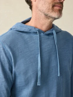 Hoodies & Sweatshirts^Faherty Brand Sunwashed Slub Hoodie - Aqua Ocean