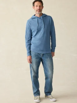 Hoodies & Sweatshirts^Faherty Brand Sunwashed Slub Hoodie - Aqua Ocean