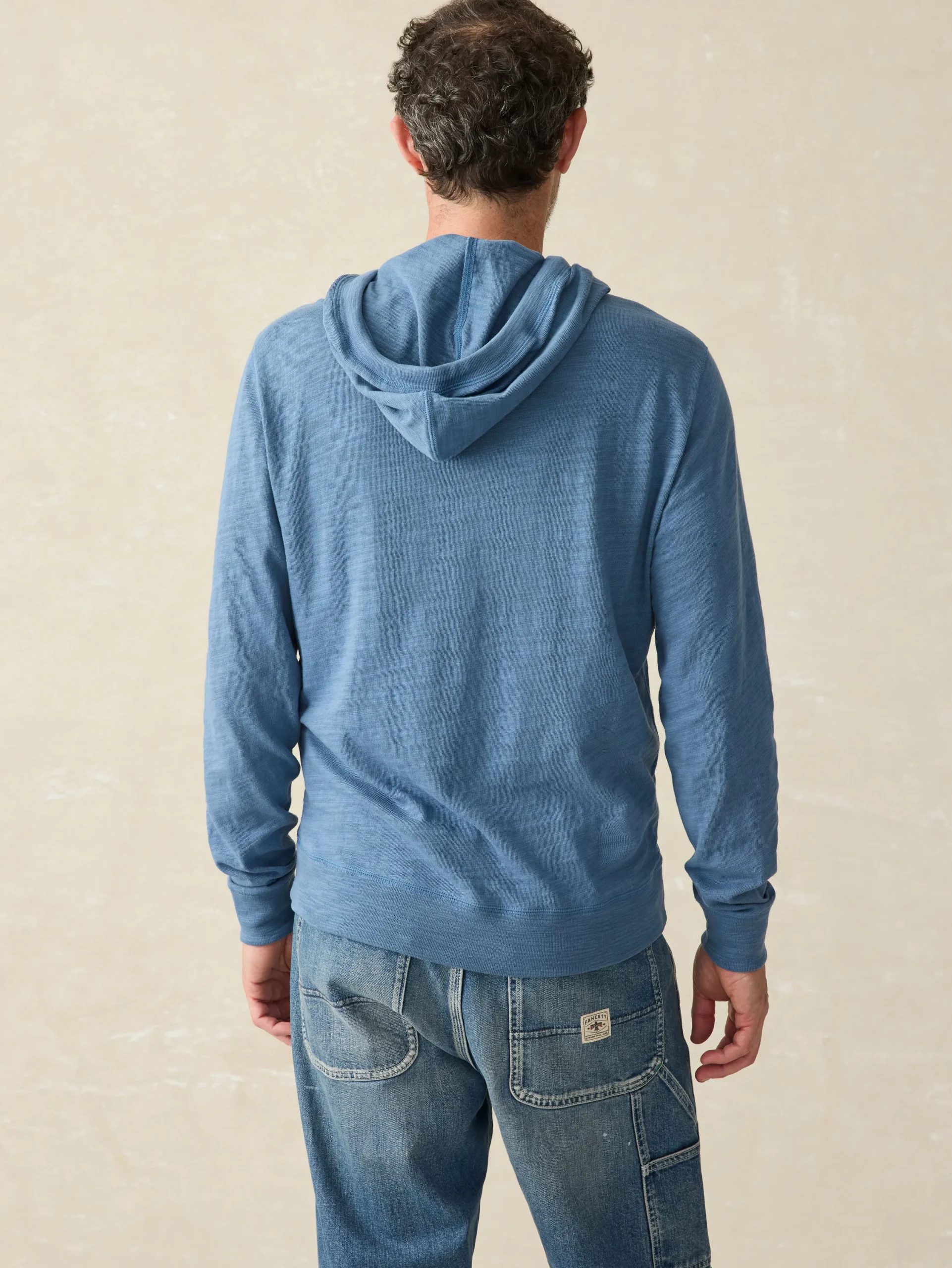 Hoodies & Sweatshirts^Faherty Brand Sunwashed Slub Hoodie - Aqua Ocean