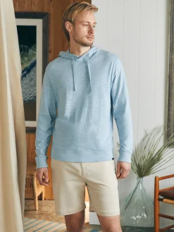 Hoodies & Sweatshirts|Lounge^Faherty Brand Sunwashed Slub Hoodie - Blue Breeze