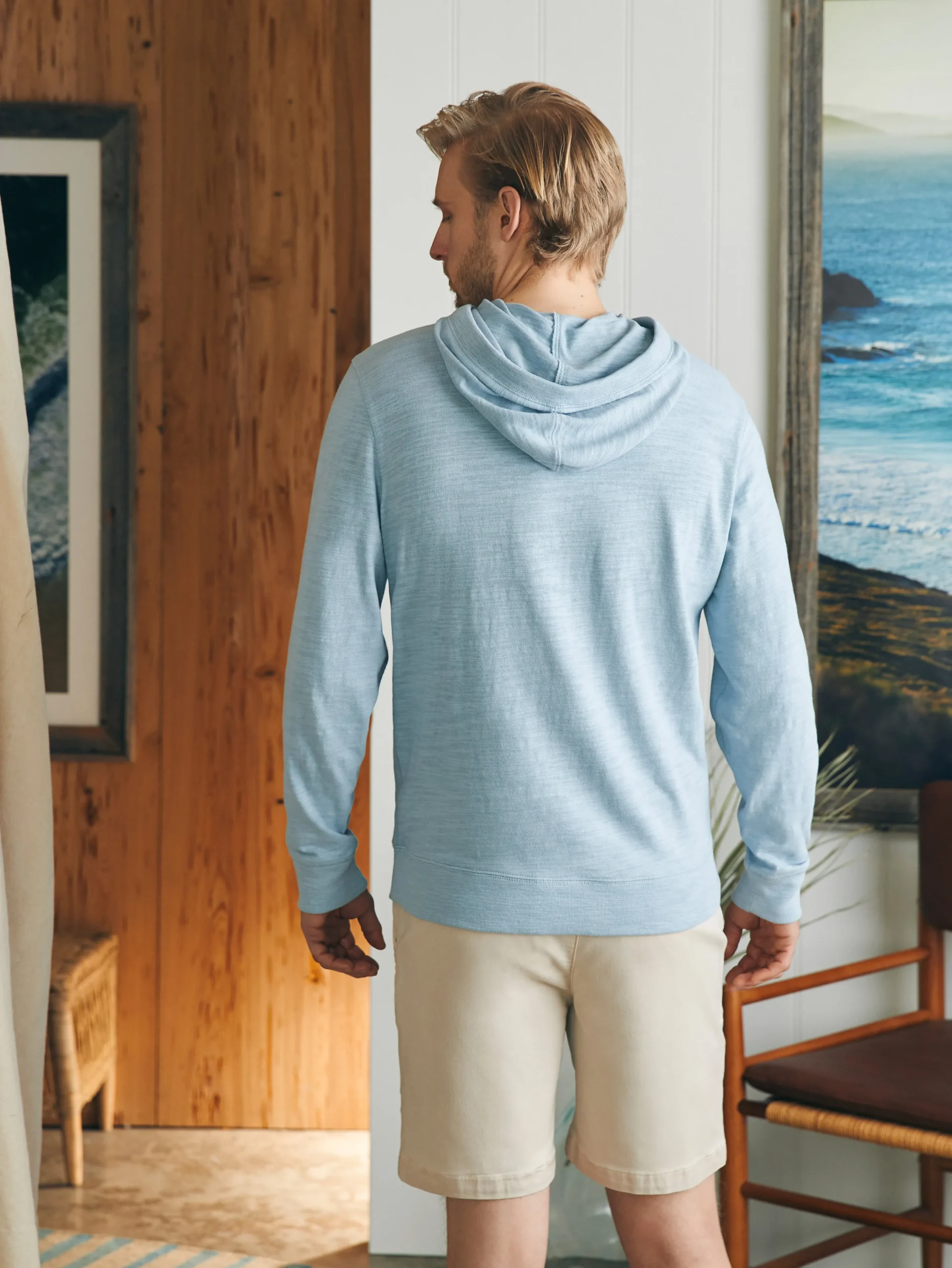 Hoodies & Sweatshirts|Lounge^Faherty Brand Sunwashed Slub Hoodie - Blue Breeze