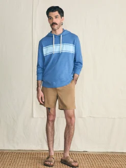 Hoodies & Sweatshirts^Faherty Brand Sunwashed Slub Hoodie - Blue Horizon Surf Stripe