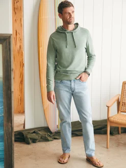 Hoodies & Sweatshirts|Lounge^Faherty Brand Sunwashed Slub Hoodie - Faded Sage