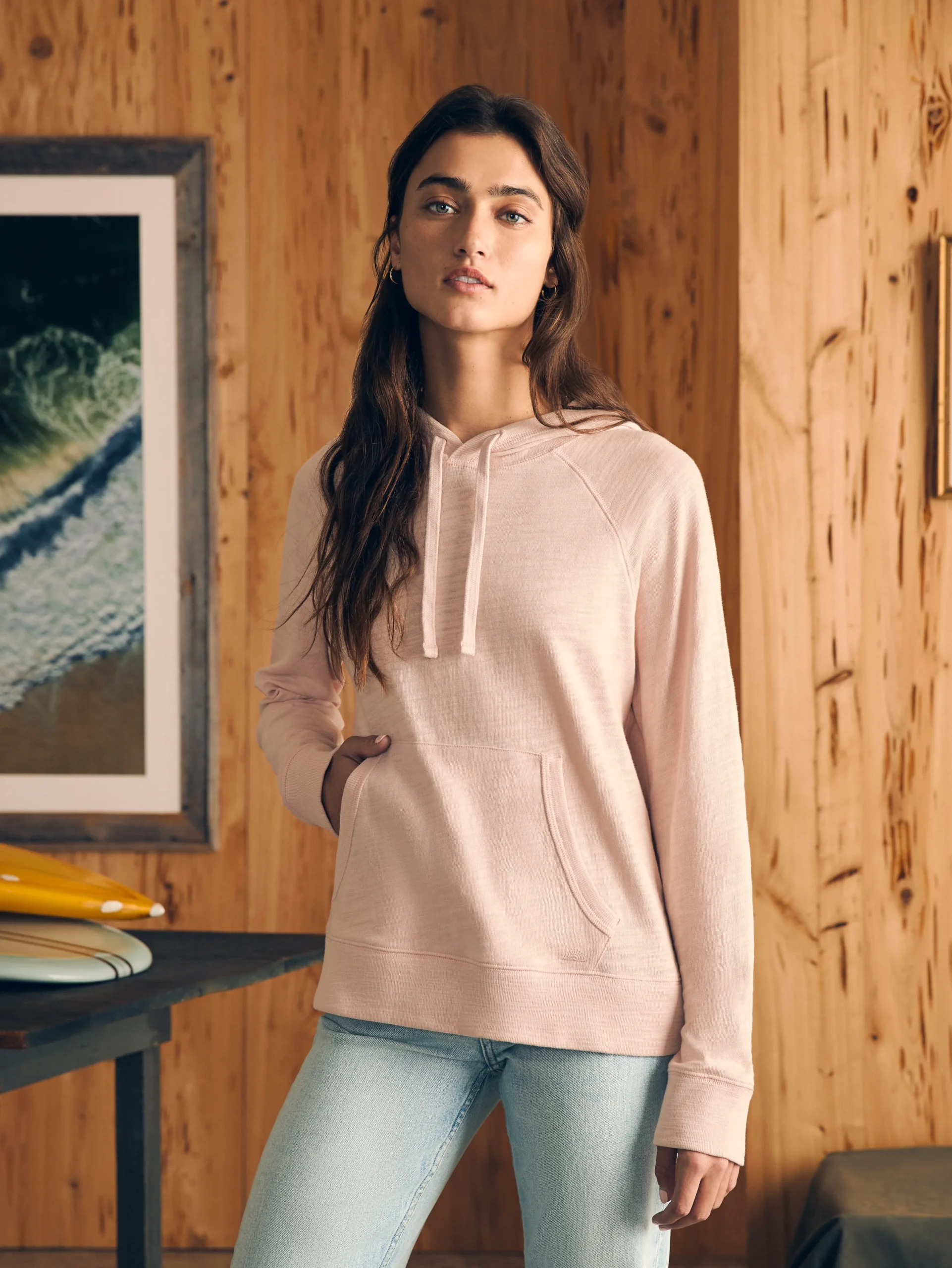 Hoodies & Sweatshirts^Faherty Brand Sunwashed Slub Hoodie - Peach Whip