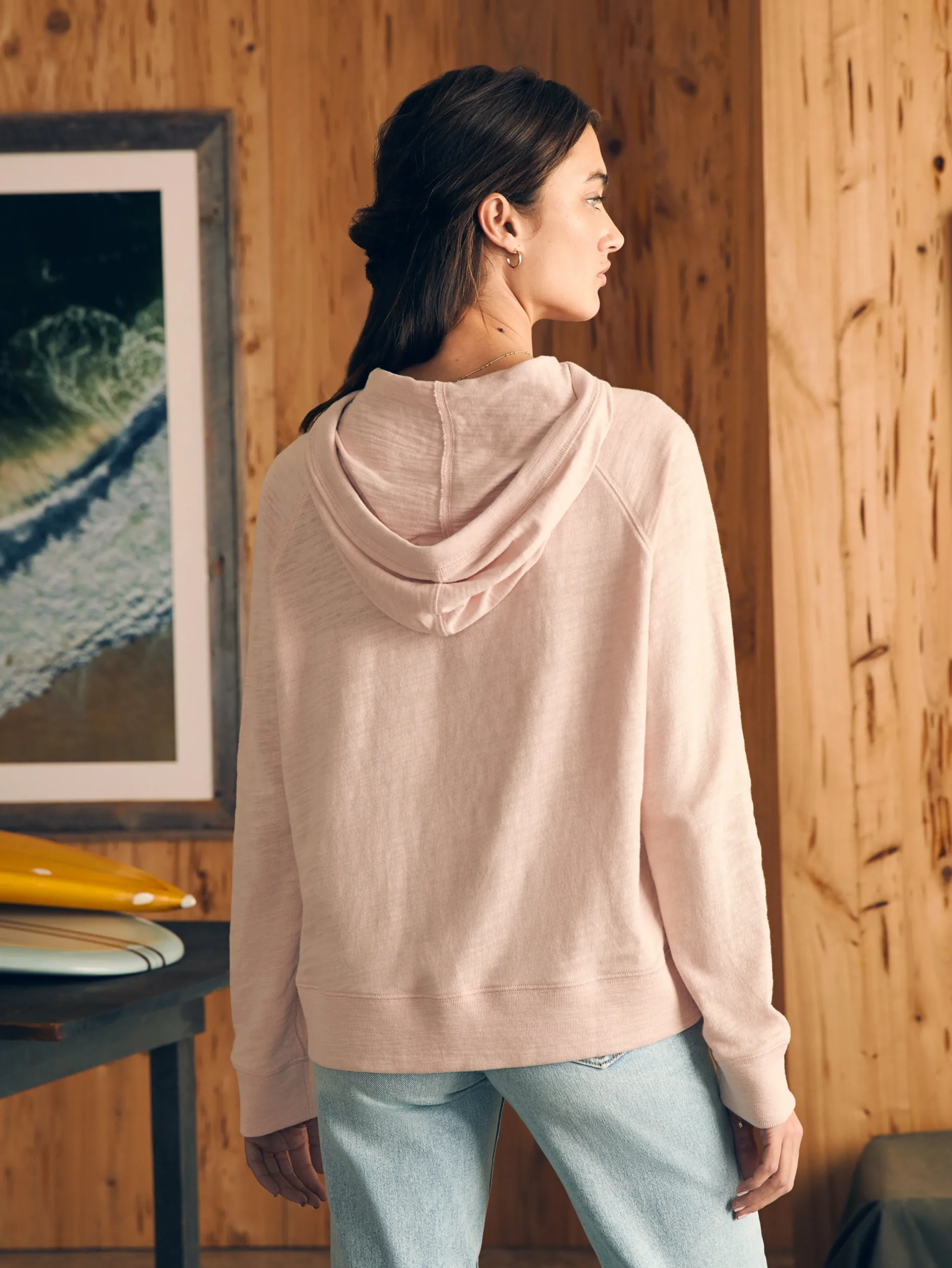 Hoodies & Sweatshirts^Faherty Brand Sunwashed Slub Hoodie - Peach Whip