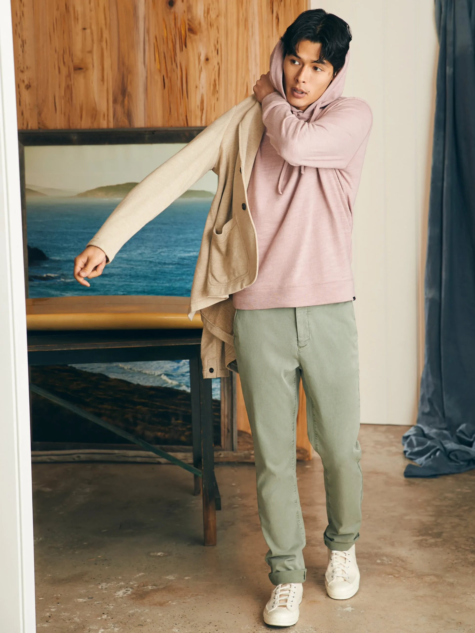 Hoodies & Sweatshirts|Lounge^Faherty Brand Sunwashed Slub Hoodie - Spring Quartz