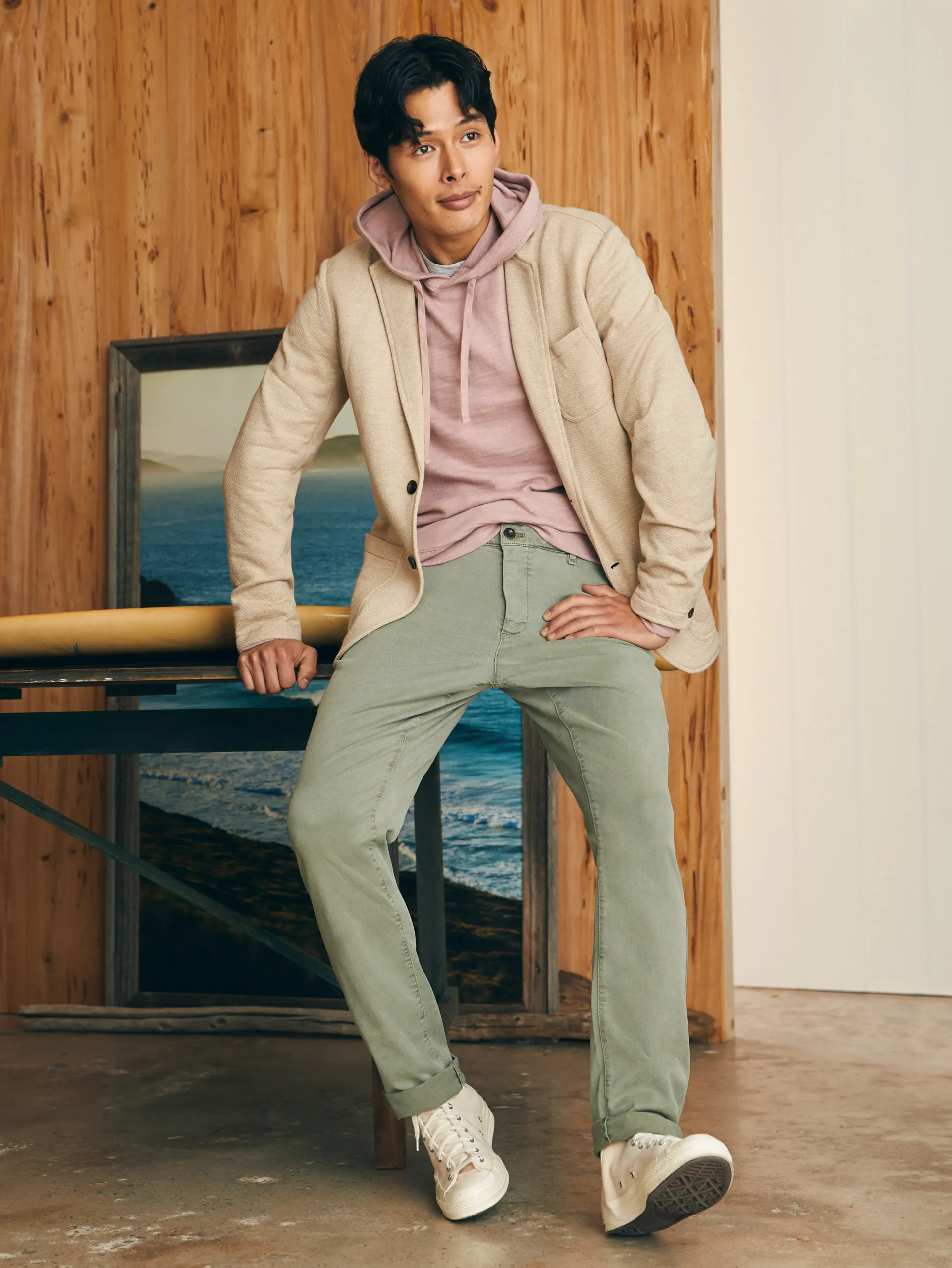Hoodies & Sweatshirts|Lounge^Faherty Brand Sunwashed Slub Hoodie - Spring Quartz
