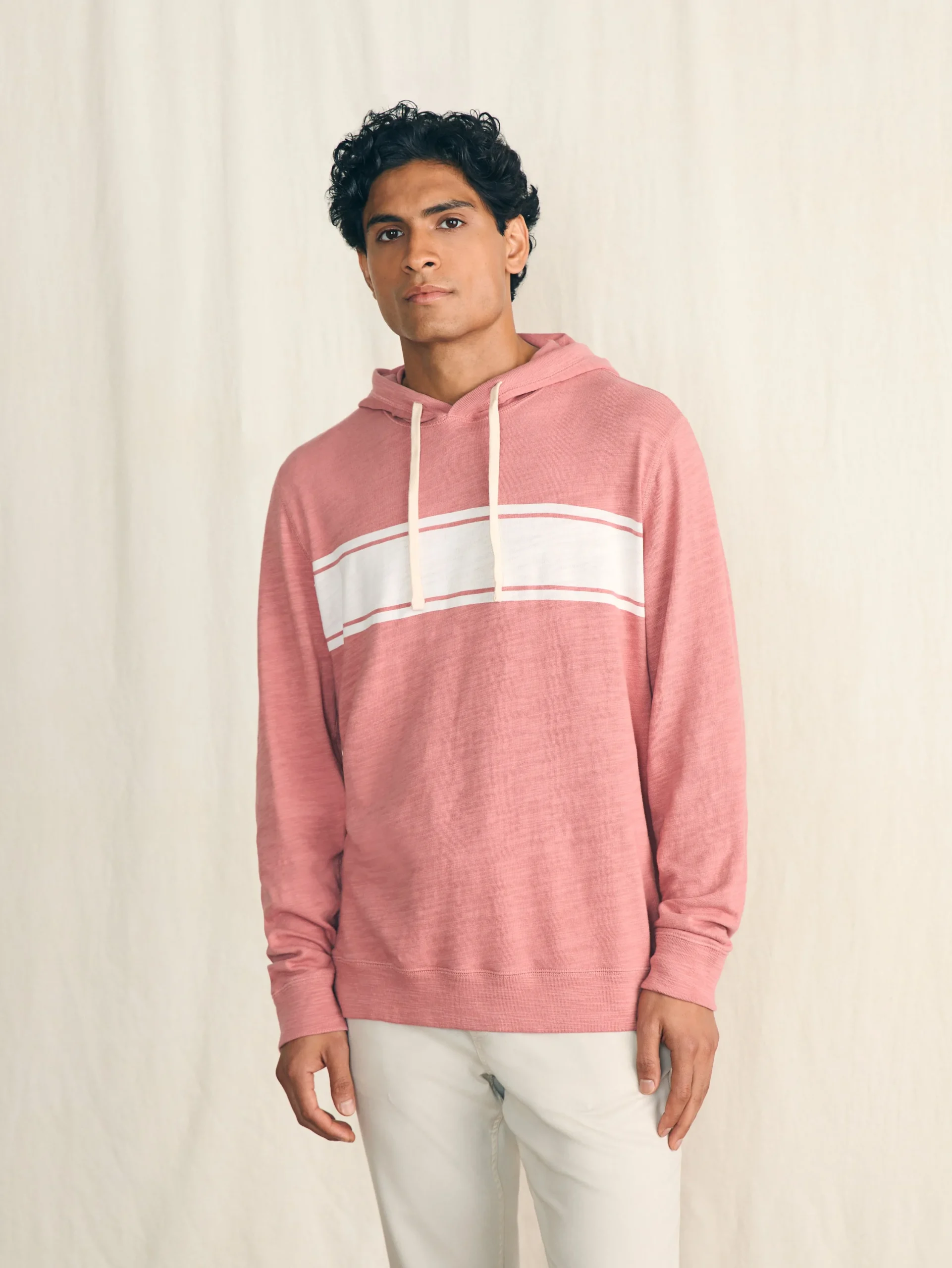 Hoodies & Sweatshirts^Faherty Brand Sunwashed Slub Hoodie - Summer Red Surf Stripe