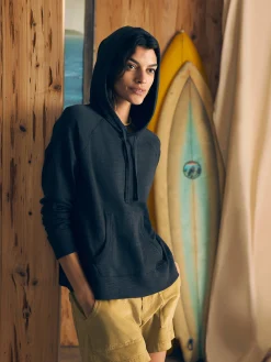 Hoodies & Sweatshirts^Faherty Brand Sunwashed Slub Hoodie - Washed Black