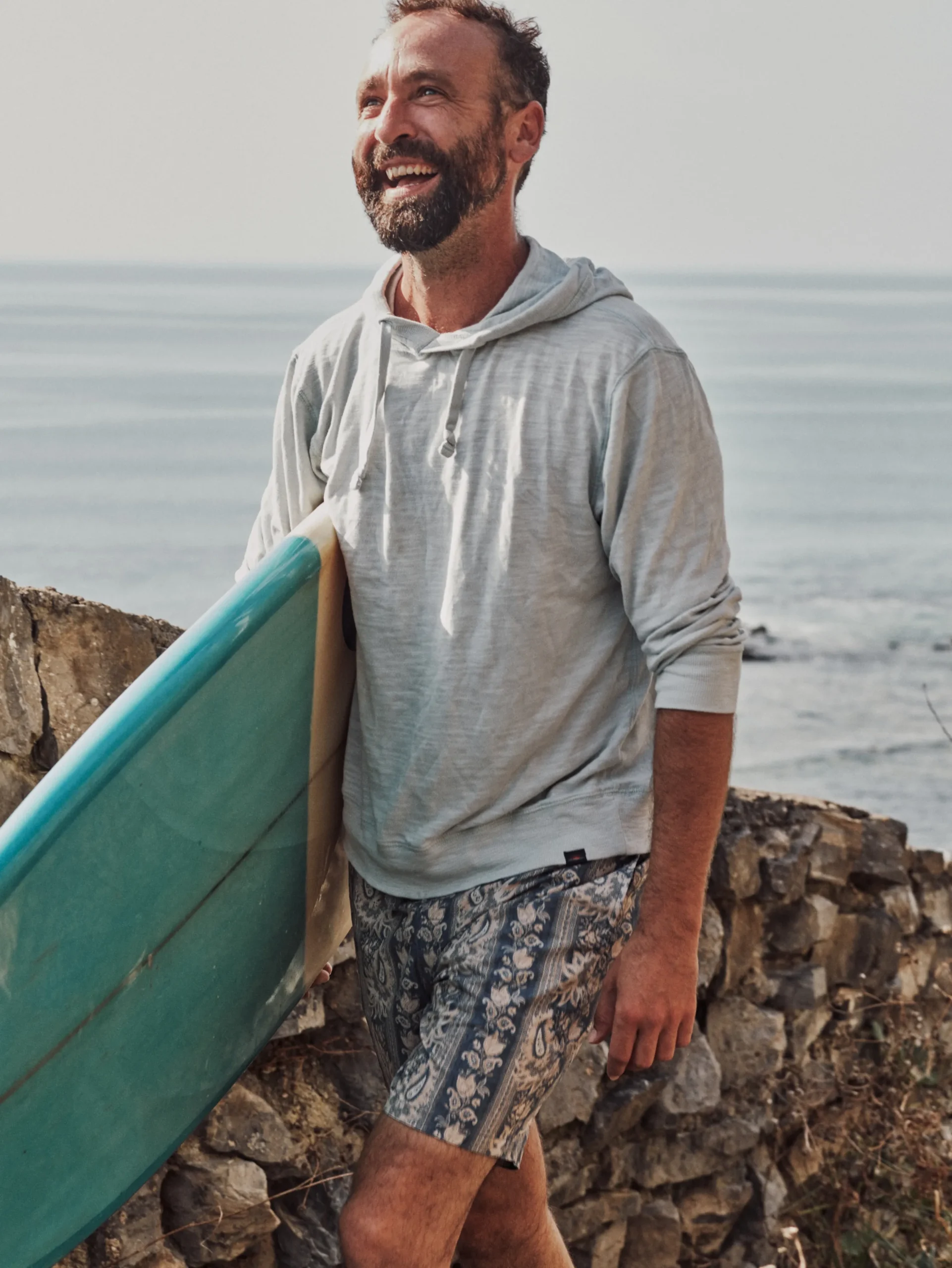 Hoodies & Sweatshirts|Lounge^Faherty Brand Sunwashed Slub Hoodie (Tall) - Blue Breeze