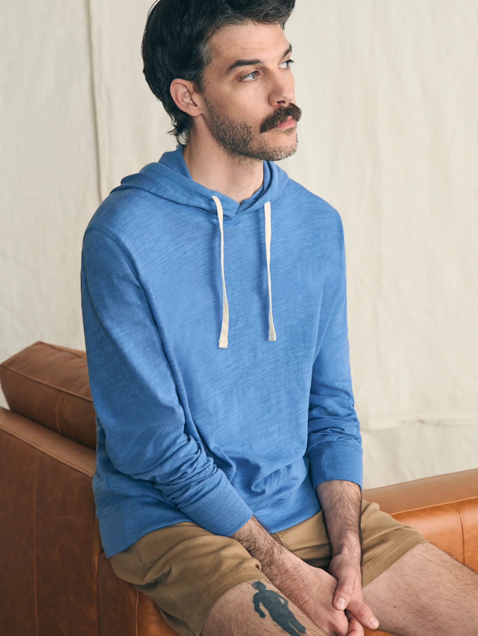 Hoodies & Sweatshirts^Faherty Brand Sunwashed Slub Hoodie (Tall) - Blue Horizon