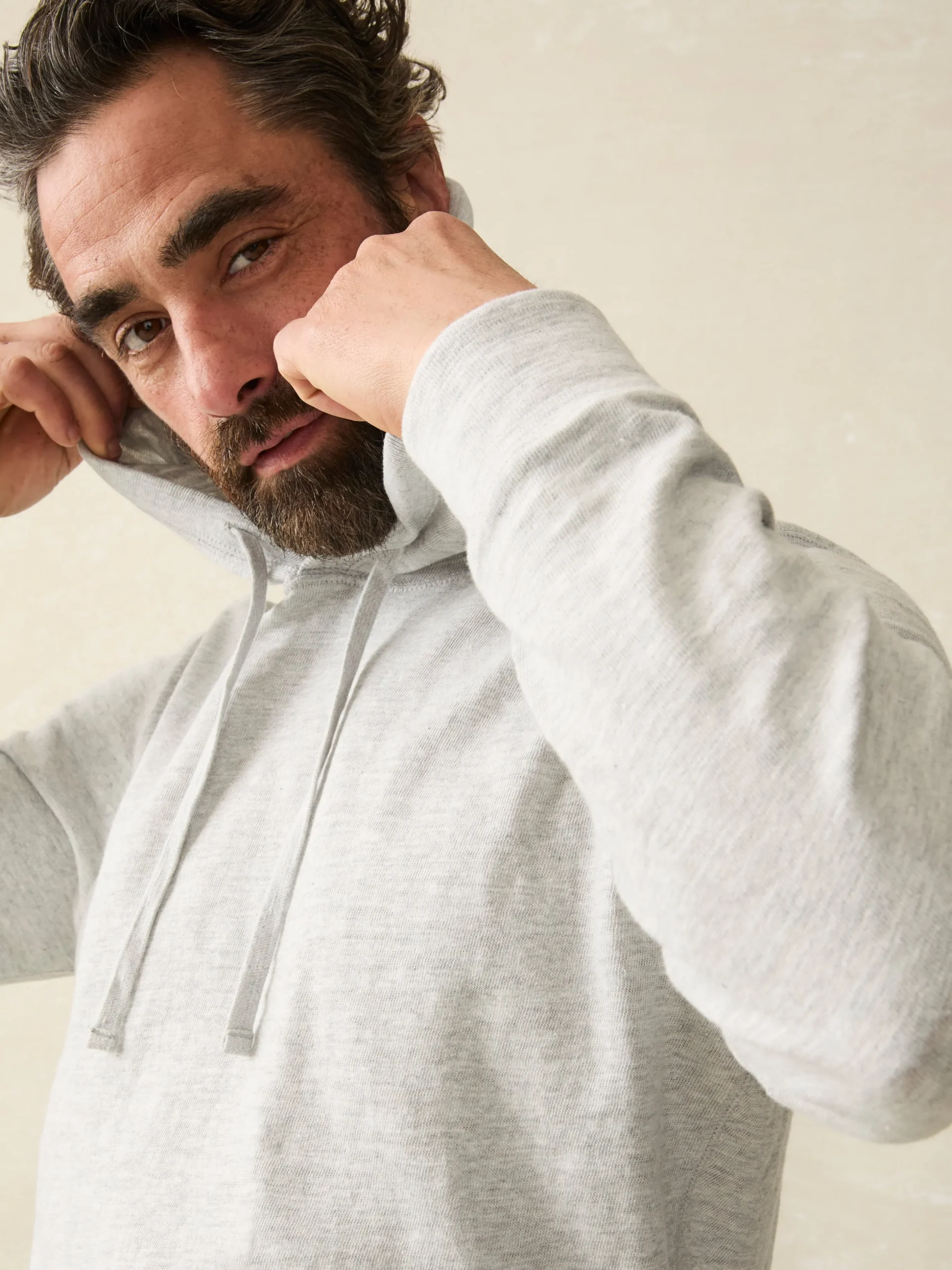 Hoodies & Sweatshirts^Faherty Brand Sunwashed Slub Hoodie (Tall) - Light Grey Heather