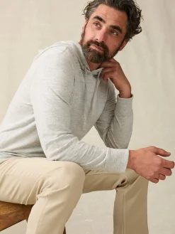Hoodies & Sweatshirts^Faherty Brand Sunwashed Slub Hoodie (Tall) - Light Grey Heather
