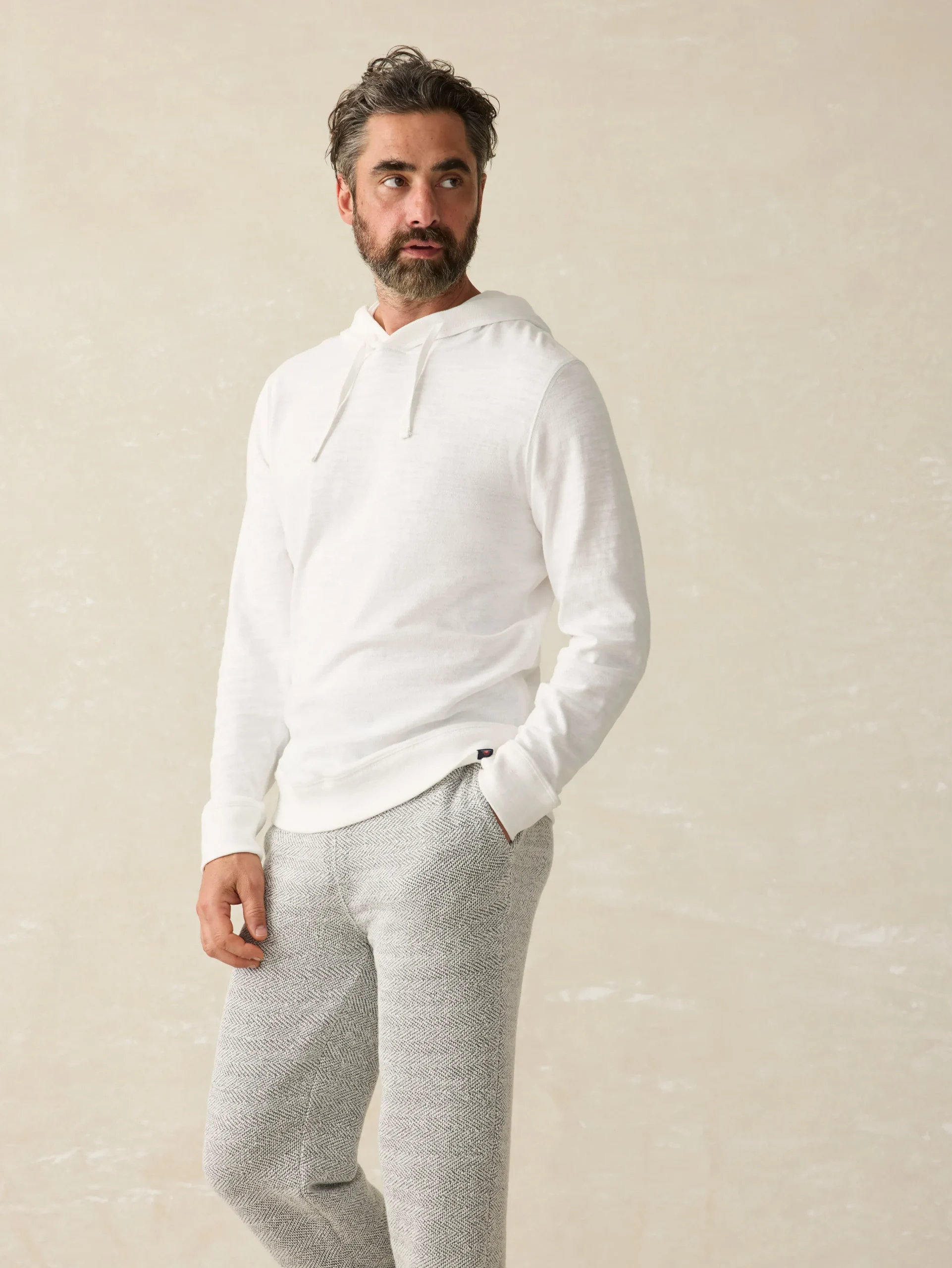 Hoodies & Sweatshirts|Lounge^Faherty Brand Sunwashed Slub Hoodie (Tall) - White