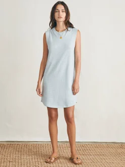 Dresses^Faherty Brand Sunwashed Slub Muscle Dress - Chalk Blue