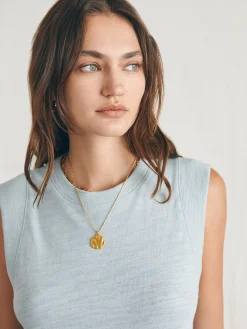 Dresses^Faherty Brand Sunwashed Slub Muscle Dress - Chalk Blue