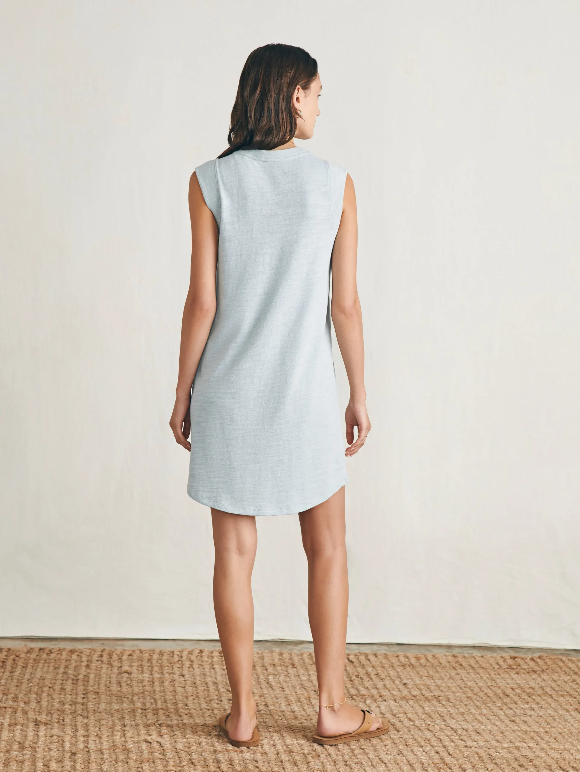 Dresses^Faherty Brand Sunwashed Slub Muscle Dress - Chalk Blue