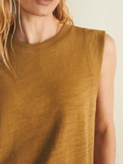 T-Shirts^Faherty Brand Sunwashed Slub Muscle Tank - Antique Bronze