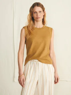 T-Shirts^Faherty Brand Sunwashed Slub Muscle Tank - Antique Bronze