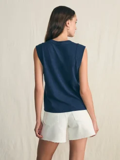 T-Shirts^Faherty Brand Sunwashed Slub Muscle Tank - Navy Blazer