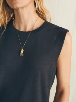 T-Shirts^Faherty Brand Sunwashed Slub Muscle Tank - Washed Black