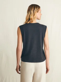 T-Shirts^Faherty Brand Sunwashed Slub Muscle Tank - Washed Black