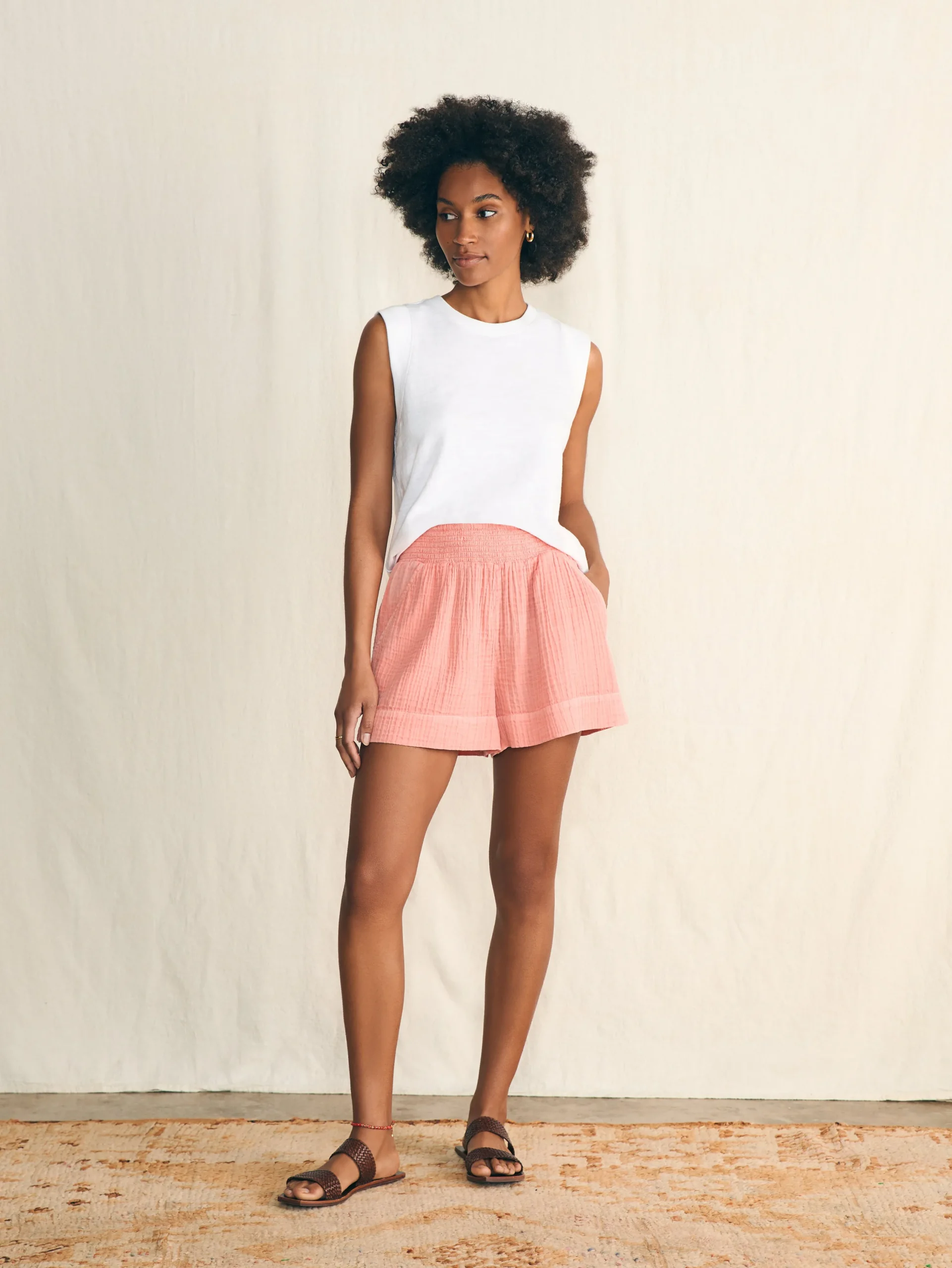 T-Shirts^Faherty Brand Sunwashed Slub Muscle Tank - White
