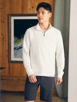 Hoodies & Sweatshirts|Lounge^Faherty Brand Sunwashed Slub Quarter Zip (Tall) - White