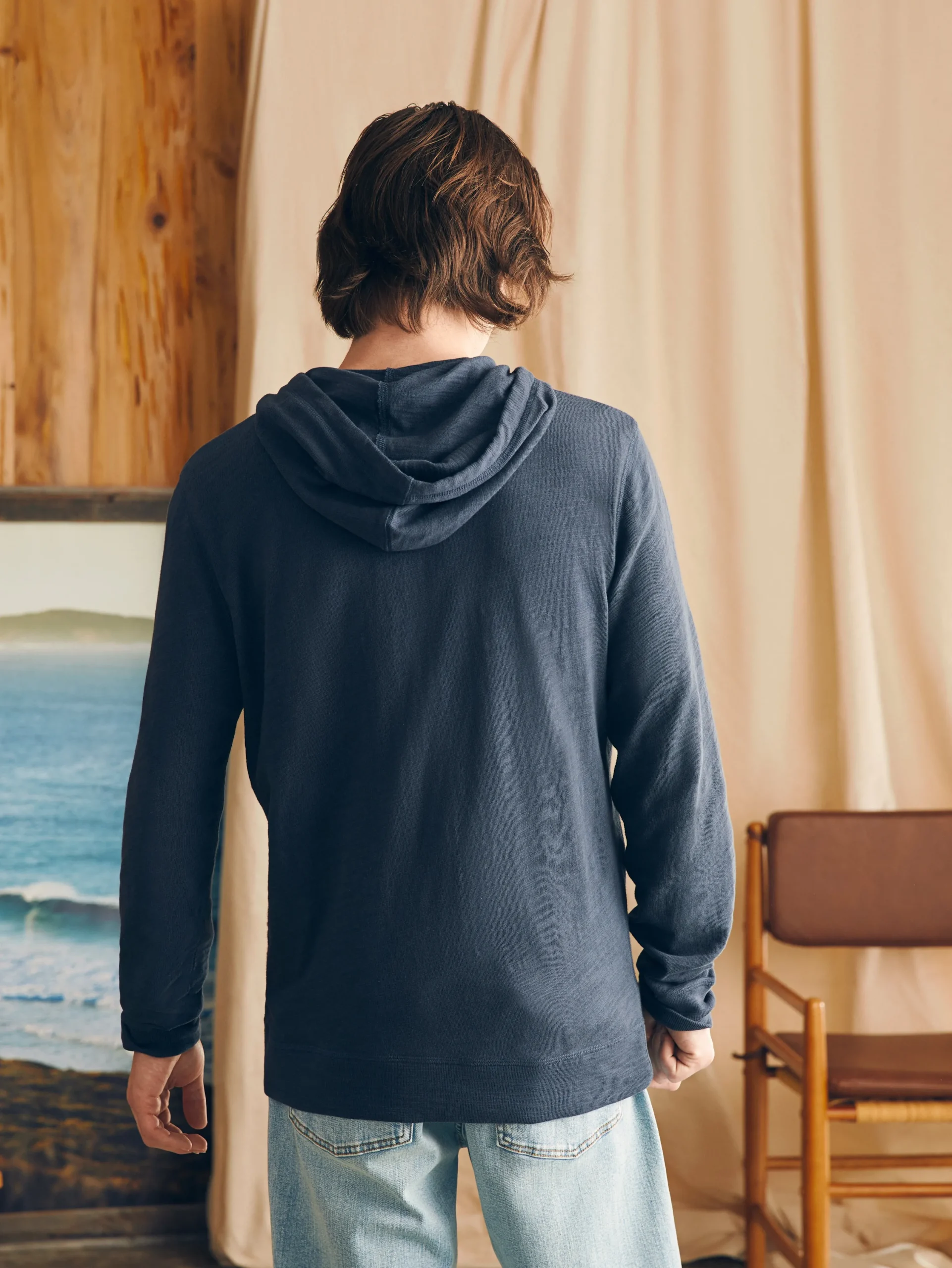 Hoodies & Sweatshirts^Faherty Brand Sunwashed Slub Zip Hoodie - Blue Nights