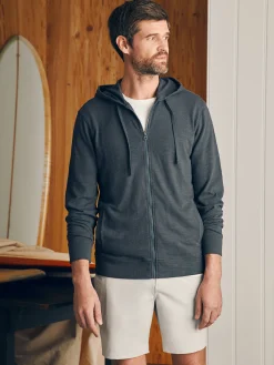 Hoodies & Sweatshirts^Faherty Brand Sunwashed Slub Zip Hoodie - Graphite