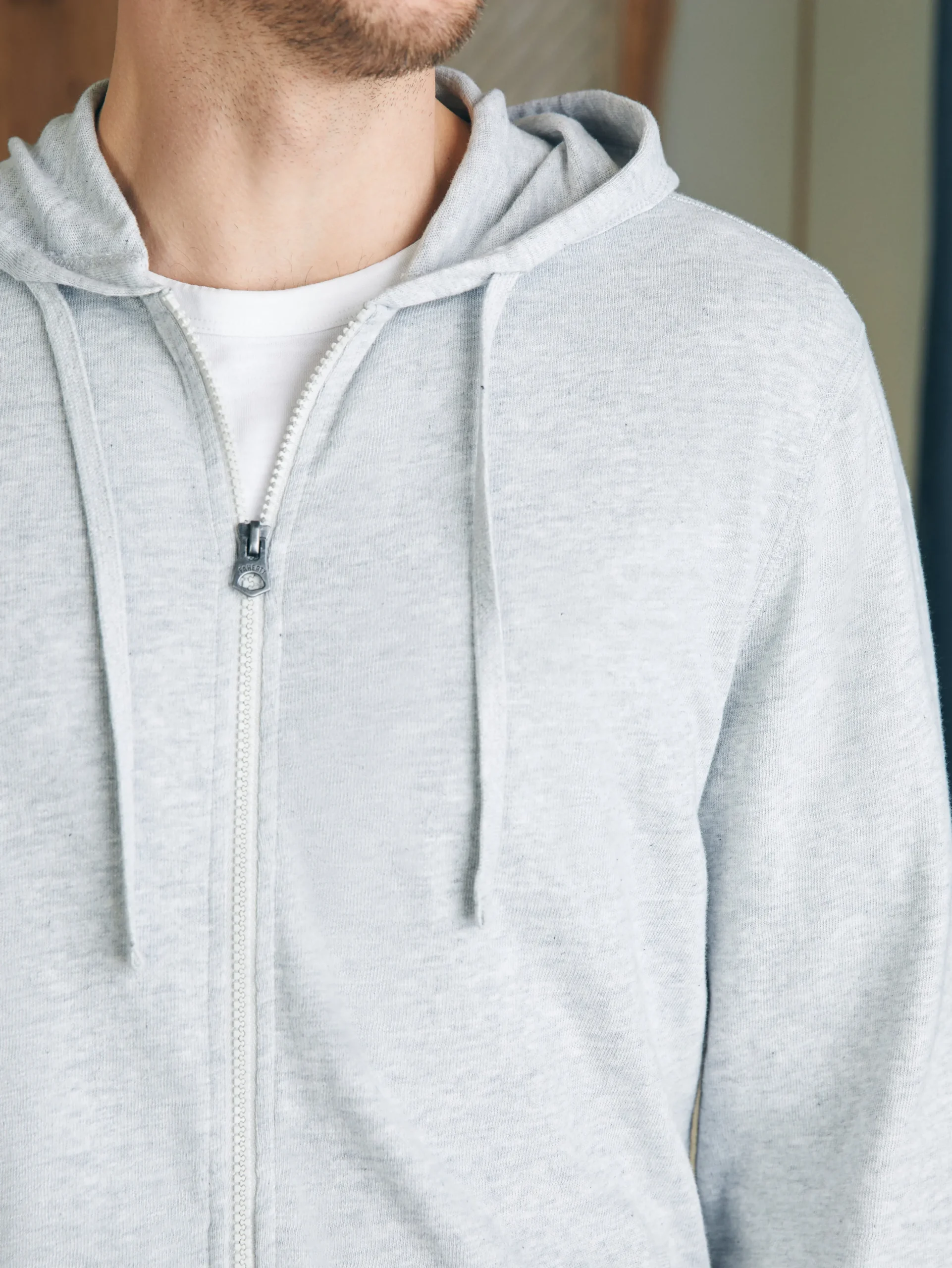 Hoodies & Sweatshirts^Faherty Brand Sunwashed Slub Zip Hoodie - Light Grey Heather
