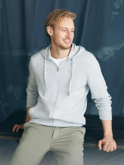 Hoodies & Sweatshirts^Faherty Brand Sunwashed Slub Zip Hoodie - Light Grey Heather
