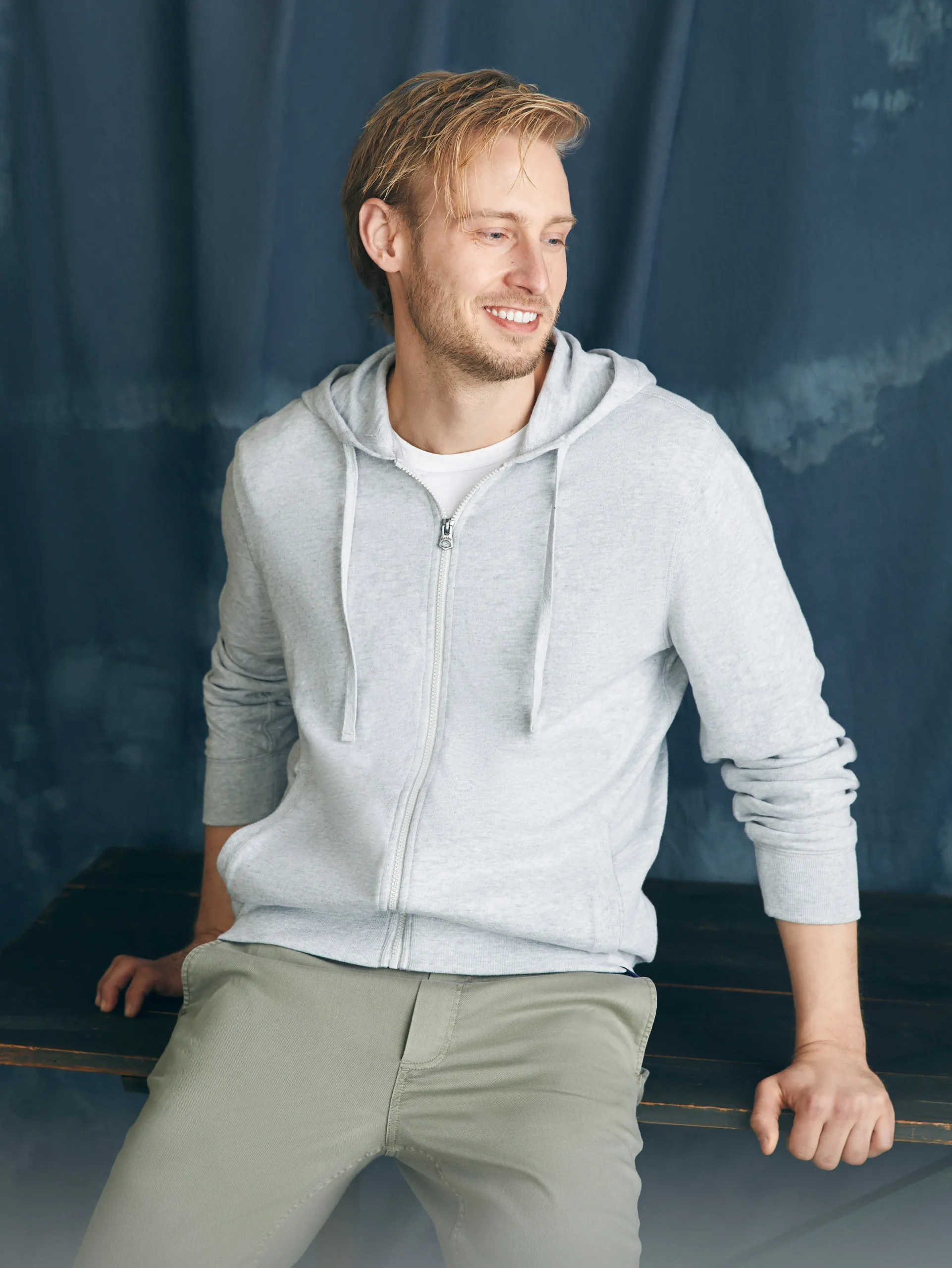 Hoodies & Sweatshirts^Faherty Brand Sunwashed Slub Zip Hoodie - Light Grey Heather