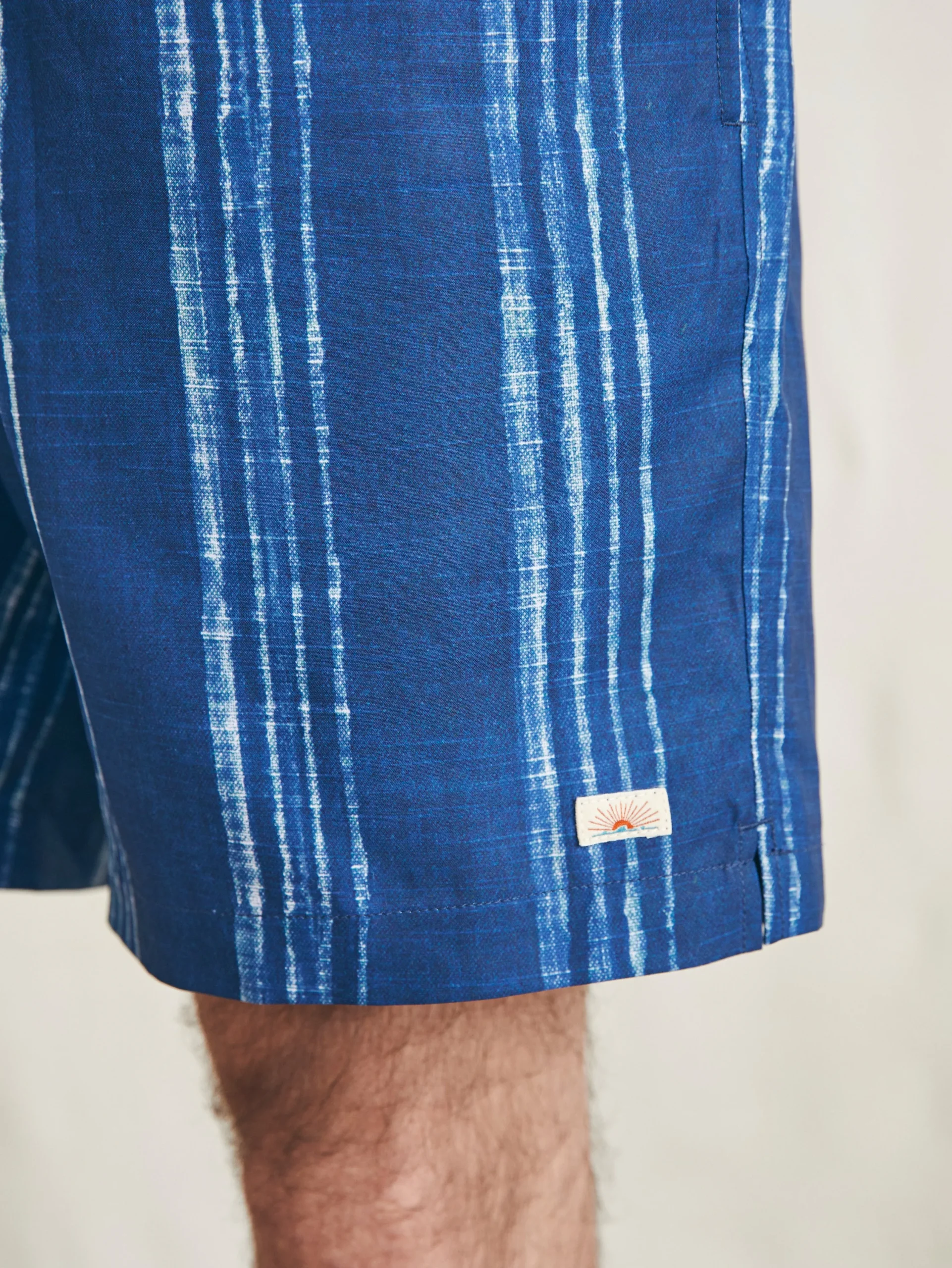 Swim^Faherty Brand Sunwashed Trunk - Barlow Ocean Stripe