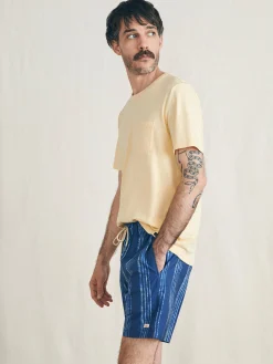 Swim^Faherty Brand Sunwashed Trunk - Barlow Ocean Stripe