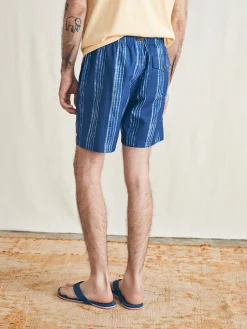 Swim^Faherty Brand Sunwashed Trunk - Barlow Ocean Stripe