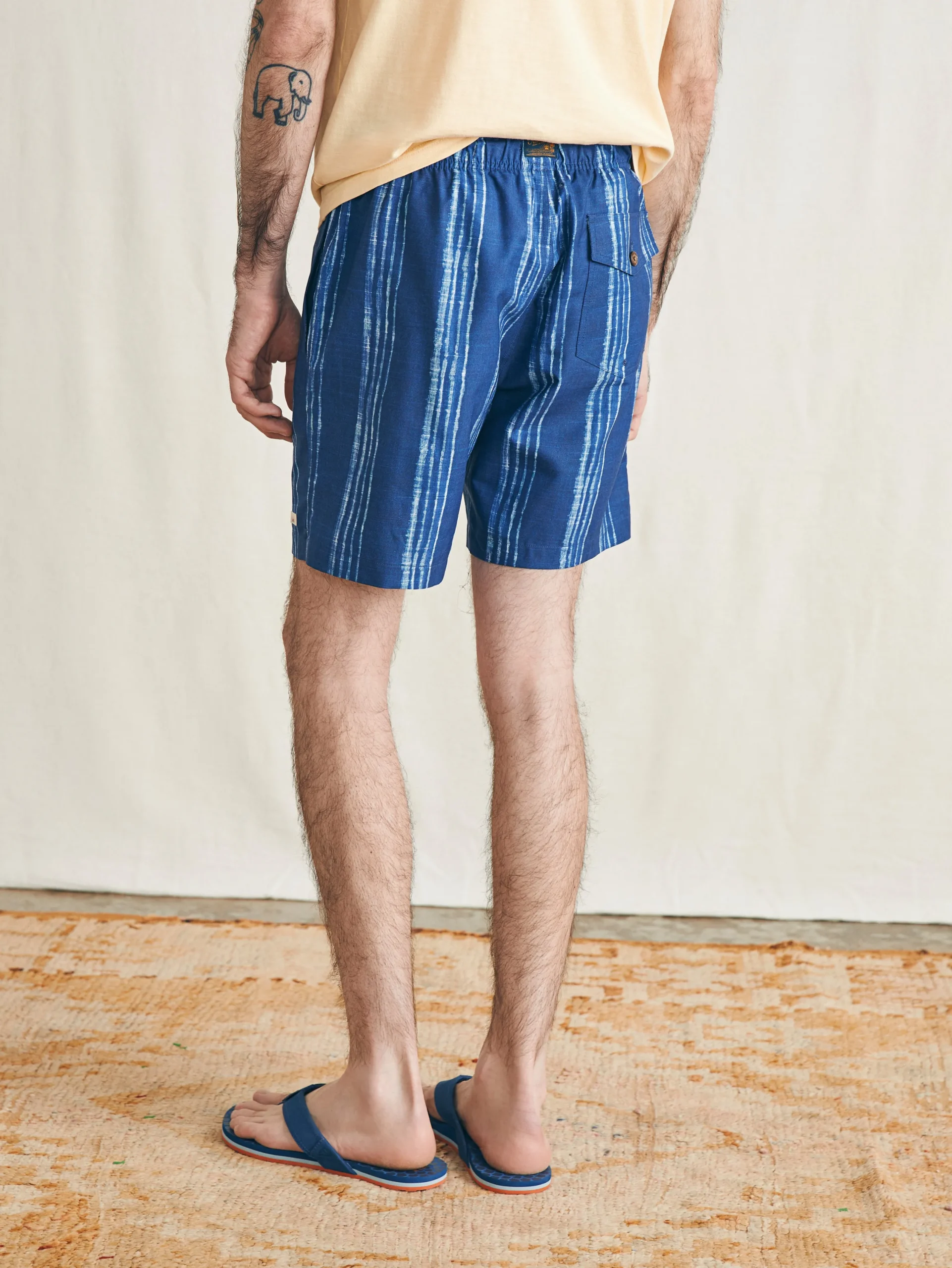 Swim^Faherty Brand Sunwashed Trunk - Barlow Ocean Stripe
