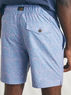 Swim^Faherty Brand Sunwashed Trunk - Night Orchid Frond