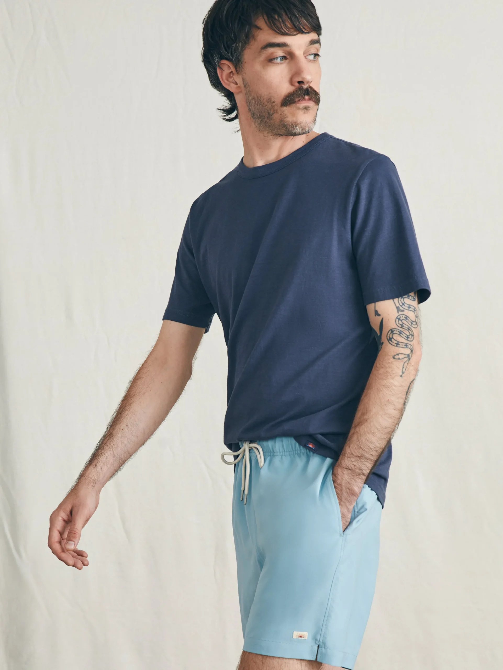 Swim^Faherty Brand Sunwashed Trunk - Patina Pool