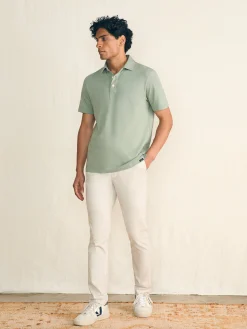 Polo Shirts|T-Shirts & Henleys^Faherty Brand Sunwashed T-Shirt Polo - Faded Sage