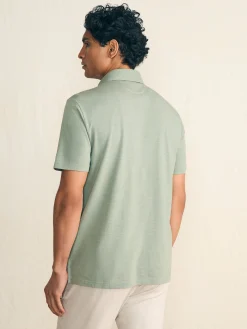 Polo Shirts|T-Shirts & Henleys^Faherty Brand Sunwashed T-Shirt Polo - Faded Sage