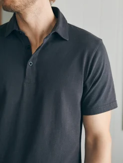 Polo Shirts|T-Shirts & Henleys^Faherty Brand Sunwashed T-Shirt Polo - Washed Black