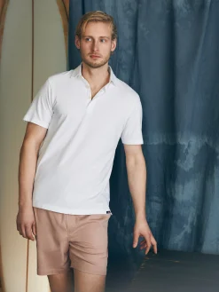 Polo Shirts|T-Shirts & Henleys^Faherty Brand Sunwashed T-Shirt Polo - White