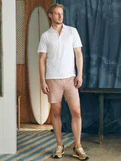 Polo Shirts|T-Shirts & Henleys^Faherty Brand Sunwashed T-Shirt Polo - White