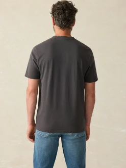 T-Shirts & Henleys^Faherty Brand Sunwashed V-Neck Tee - Washed Black
