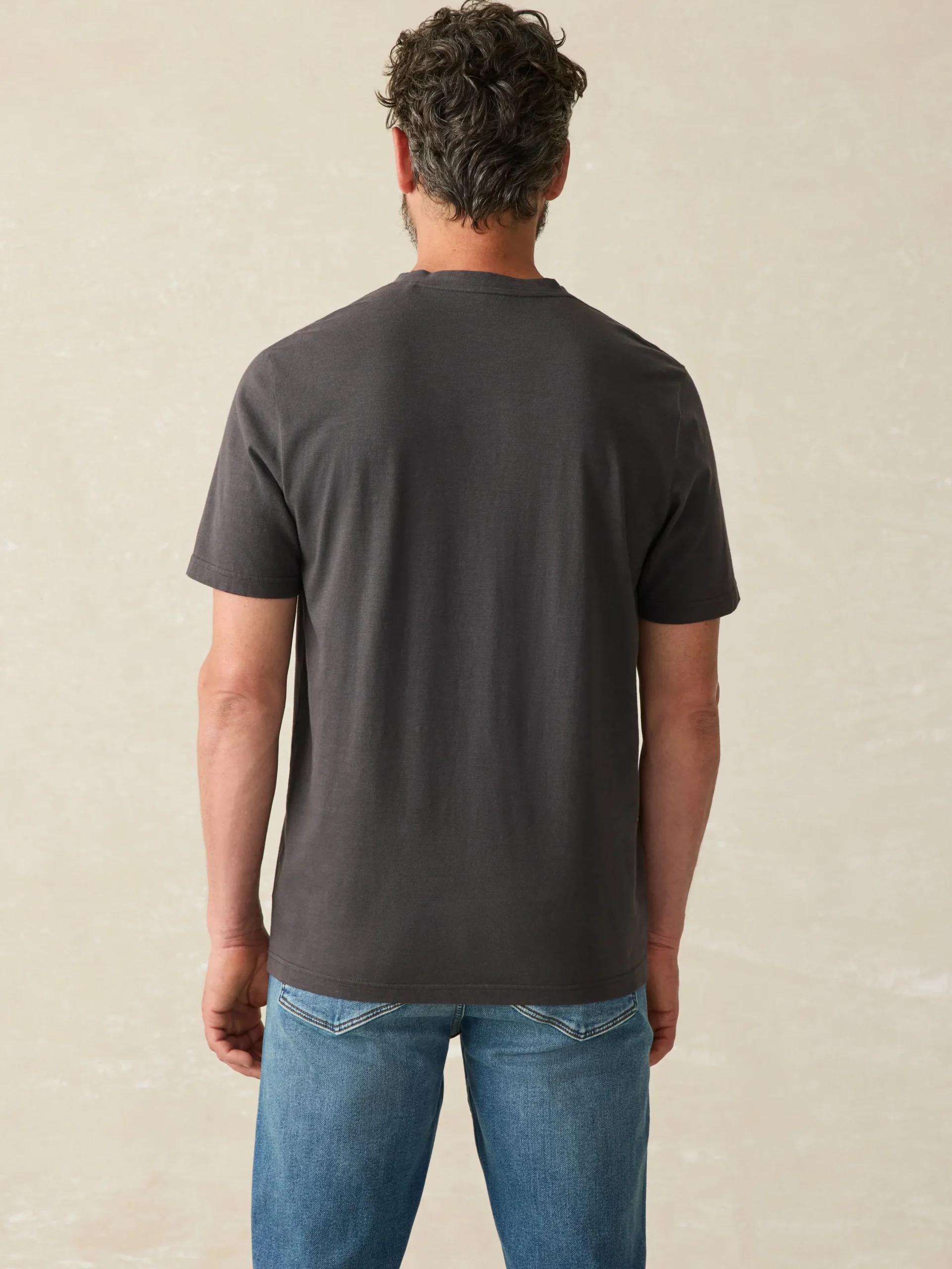 T-Shirts & Henleys^Faherty Brand Sunwashed V-Neck Tee - Washed Black