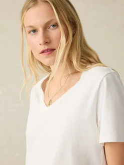 T-Shirts^Faherty Brand Sunwashed V-Neck Tee - White