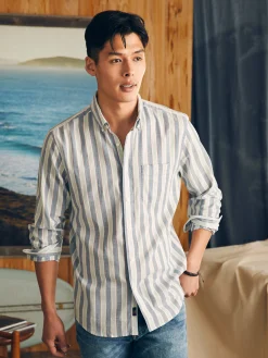Shirts^Faherty Brand Supima Oxford Shirt - Coastal Skies Stripe