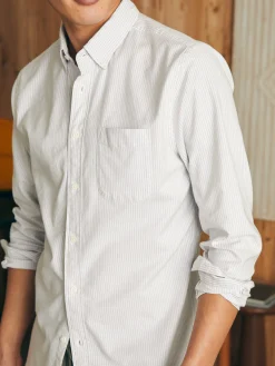 Shirts^Faherty Brand Supima Oxford Shirt - Lavender Stripe